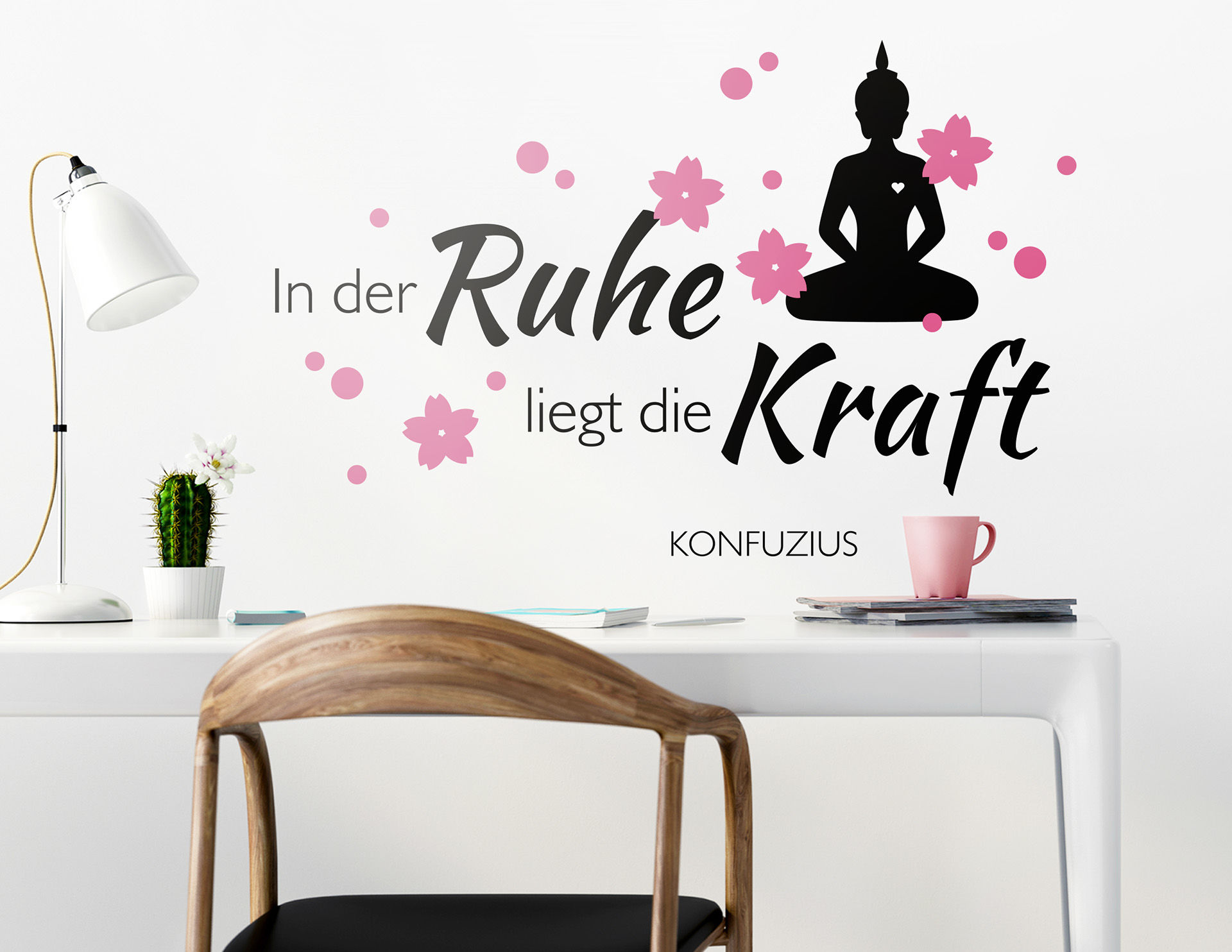 Wandtattoo Mit Konfuzius Zitat In Der Ruhe Liegt Die Kraft