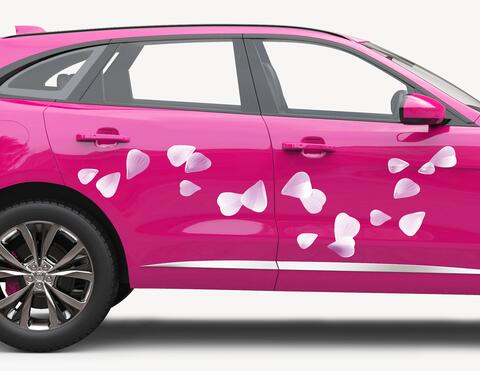 Autoaufkleber Rosa Kirschblütenblätter