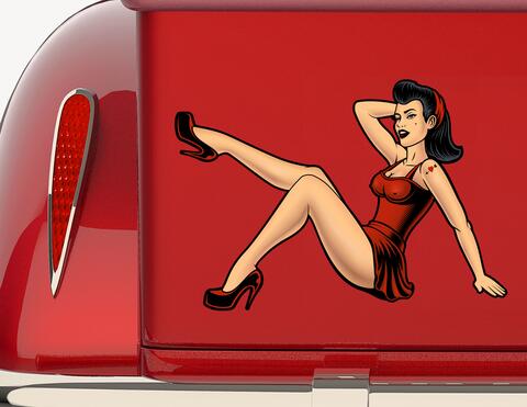 Autoaufkleber Pin-up Girl Gloria