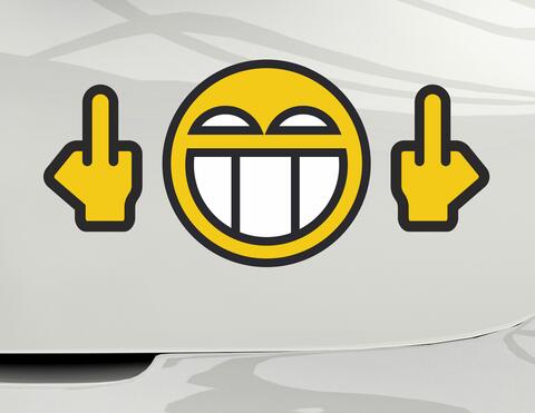 Autoaufkleber FO Smiley