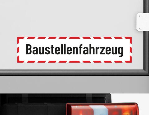 Autoaufkleber Baustellenfahrzeug