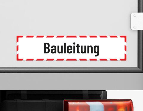 Autoaufkleber Bauleitung