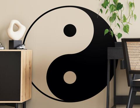 Wandtattoo Yin und Yang