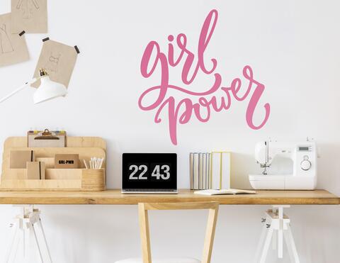 Wandtattoo "Girl Power Lettering" für echte GRL-PWR