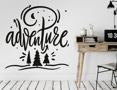 Wandtattoo Adventure Lettering