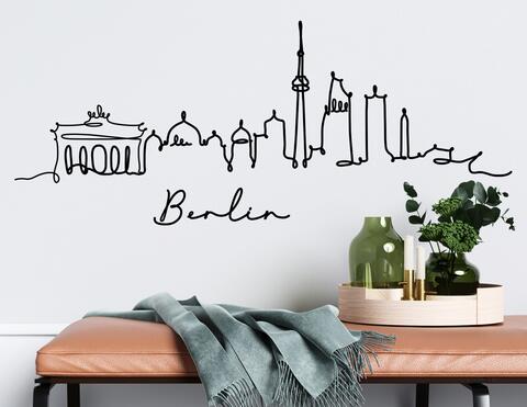 Wandtattoo Line-Art Skyline Berlin