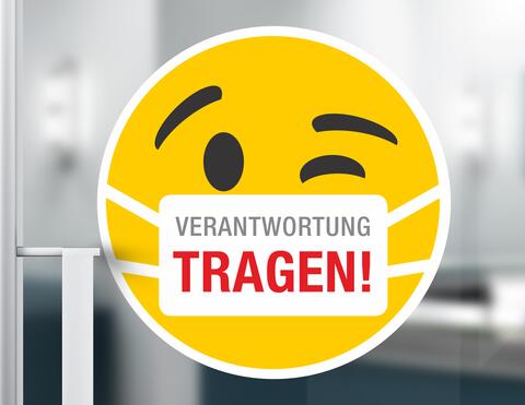 Aufkleber Verantwortung tragen-Smiley