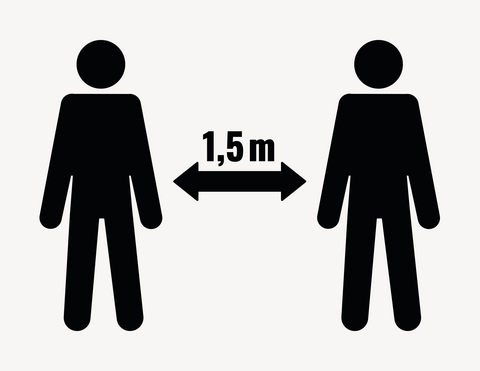 Abstand halten - Aufkleber für Gewerbe