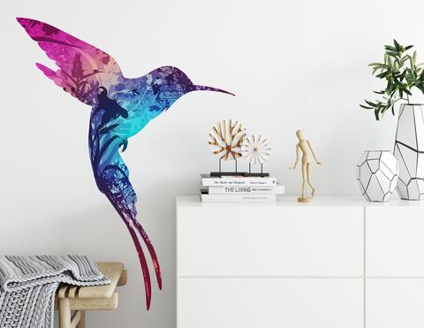 Wandtattoo Humming Bird Tropica