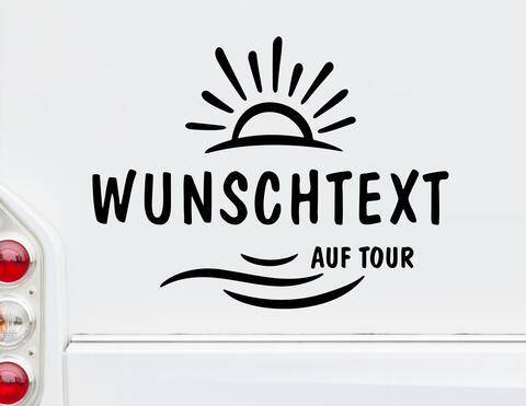 Autoaufkleber Der Sonne entgegen mit Wunschnamen