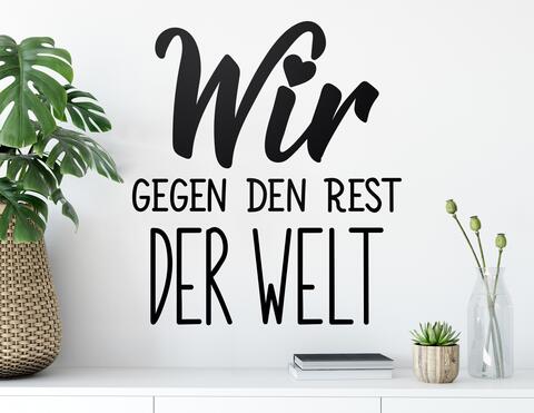 Wandtattoo Wir gegen den Rest