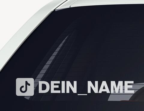 Autoaufkleber Dein TikTok-Name