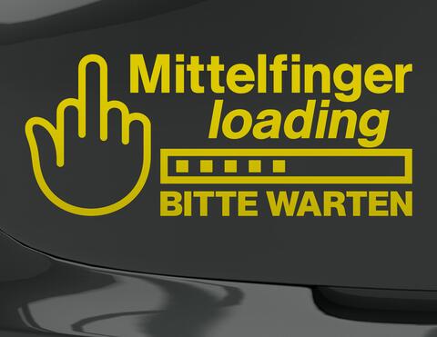 Autoaufkleber Mittelfinger loading