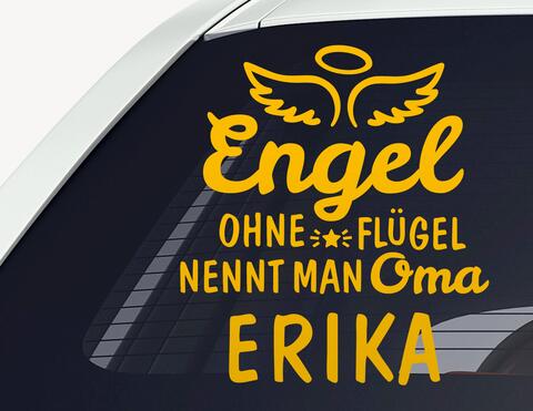 Autoaufkleber Engel nennt man Oma