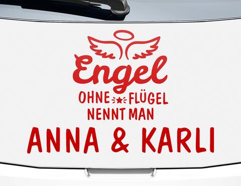 Autoaufkleber Engel nennt man…