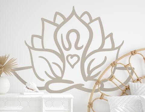 Wandtattoo Yoga by Heart