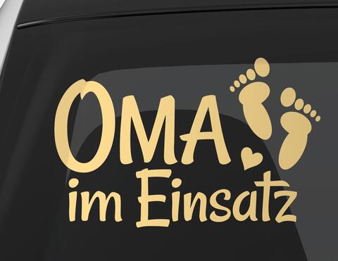 Autoaufkleber Oma im Einsatz