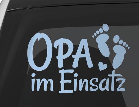 Autoaufkleber Opa im Einsatz