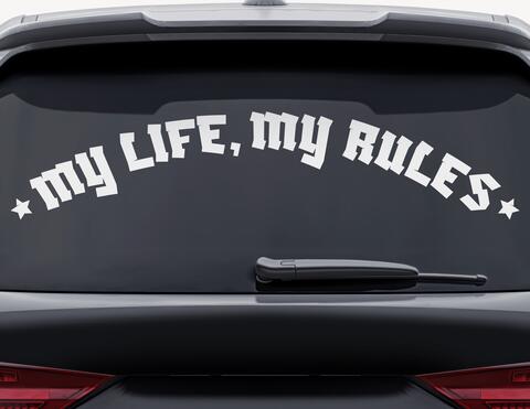 Autoaufkleber My Life, My Rules Logo