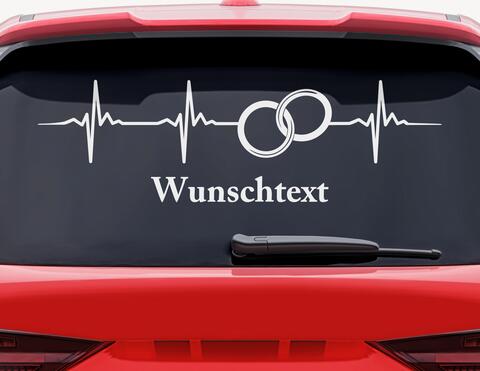 Autoaufkleber Wedding Heartbeat