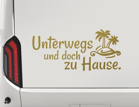 Autoaufkleber Unterwegs und doch zu Hause