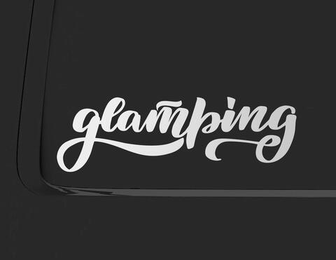 Autoaufkleber Glamping Lettering