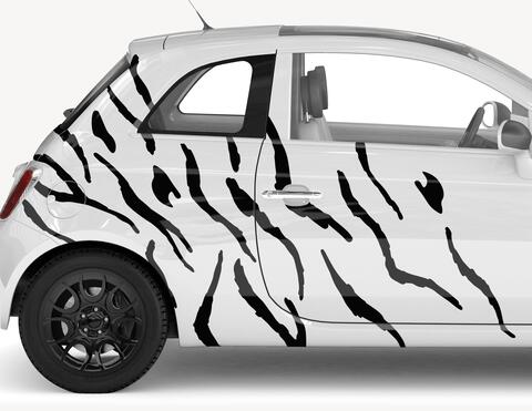 Autoaufkleber Zebra Stripes