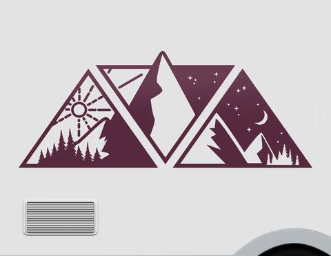 Autoaufkleber Mountain Triangle Trio