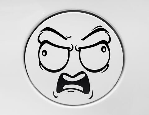 Autoaufkleber Cartoon Angry Face