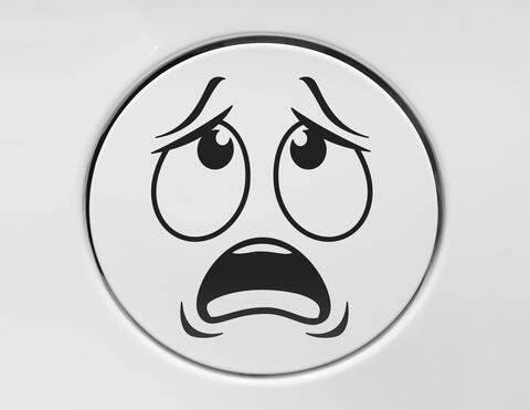 Autoaufkleber Cartoon Worried Face