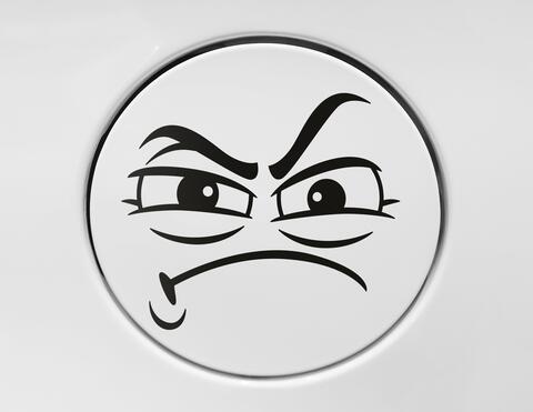 Autoaufkleber Cartoon Grumpy Face 