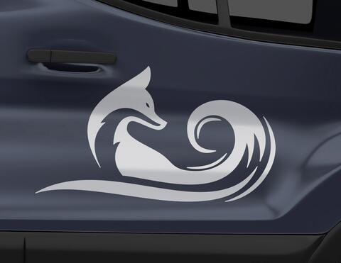 Autoaufkleber Fox Tail Wave