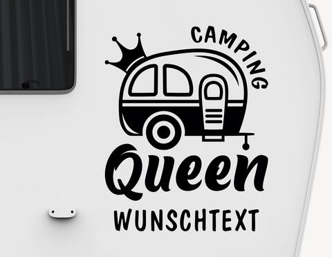 Autoaufkleber Camping Queen