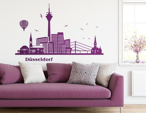 Wandtattoo „Düsseldorfer Skyline“ zeigt Highlights