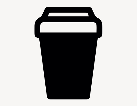 Coffee to go - Aufkleber für Gewerbe