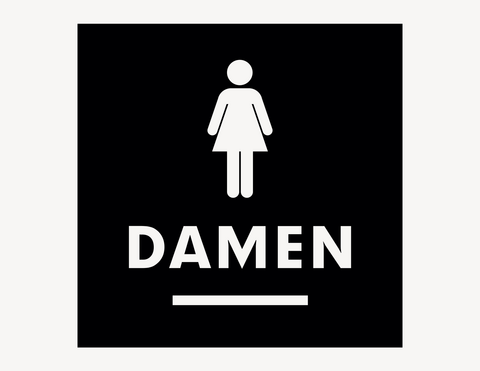 WC Damen #1 - Aufkleber für Gewerbe