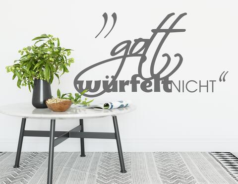 Wandtattoo Gott würfelt nicht