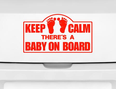 Autoaufkleber Keep Calm Baby on Board