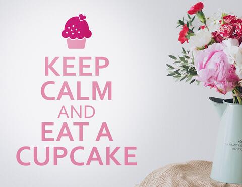 Wandtattoo Keep calm Cupcake