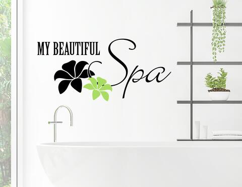 Wandtattoo „My beautiful Spa“ bringt Luxus ins Badezimmer