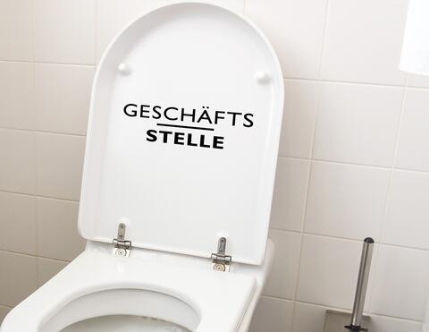 WC-Aufkleber Wandtattoo Geschäftsstelle für Bad und Toilette