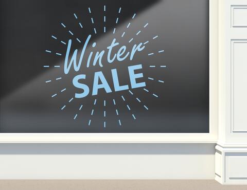 Aufkleber Winter Sale Light Ball