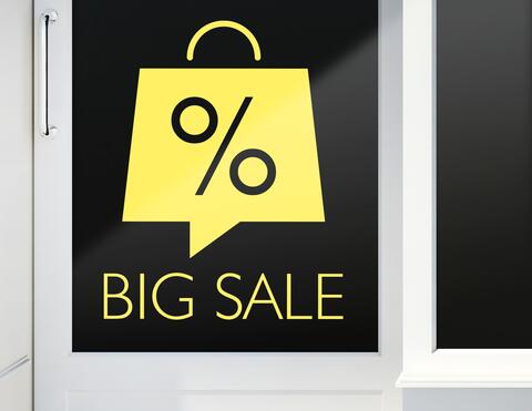 Aufkleber Big Sale Bag