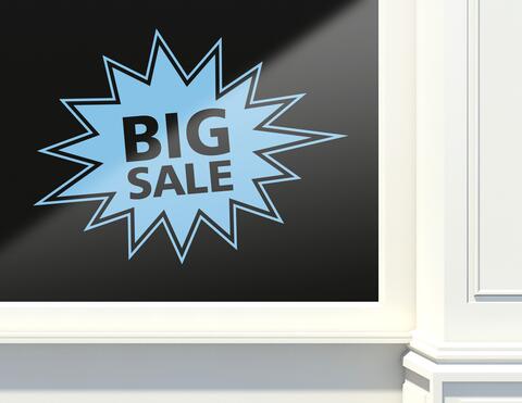 Aufkleber Big Sale Bang