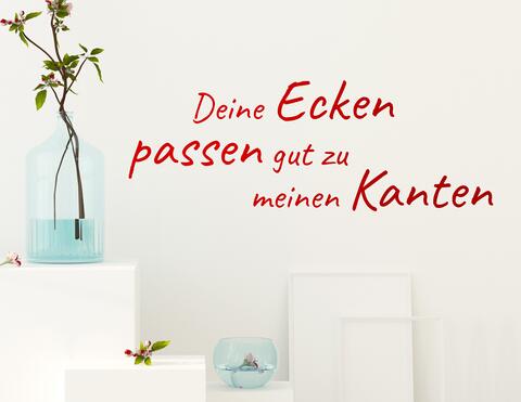 Wandtattoo „Ecken und Kanten“ für liebende Paare