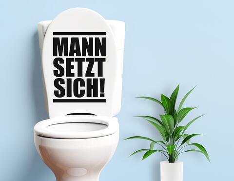 Mannomann - WC-Aufkleber für Bad und Gästetoilette