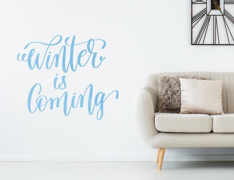 Wandtattoo "Winter is Coming Lettering" für die Kuschelzeit!