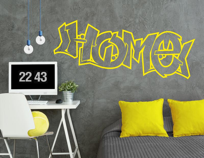 Wandtattoo "Home Graffiti": Cooles Bombing für Urban-Flair