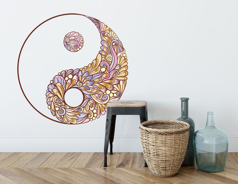 Wandtattoo Yin & Yang - Paisley