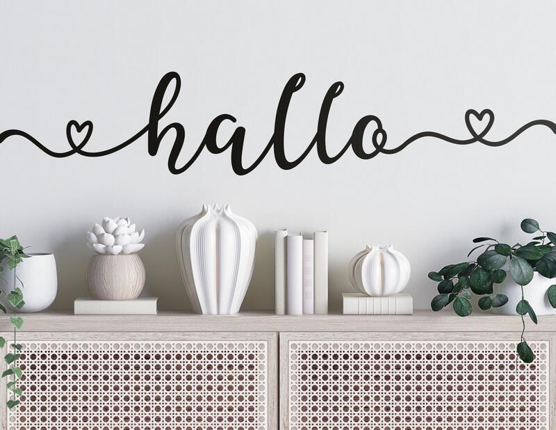 Wandtattoo Hallo Lettering Banner